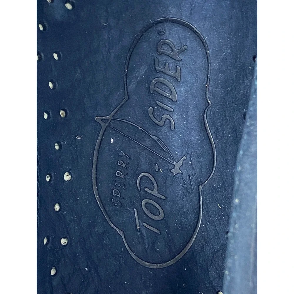 Sperry Top-Sider Mens Navy Blue Leather Boat Shoes STS17608 Wedge Sole 7.5 M